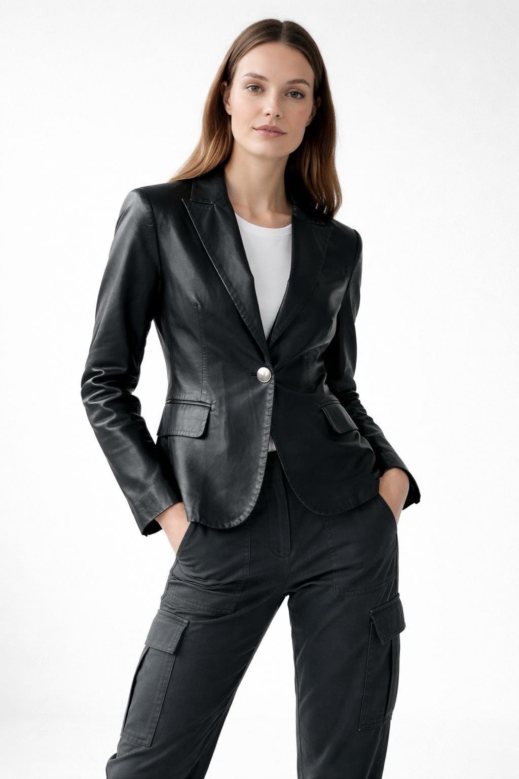 Luxury Short Leather Jacket