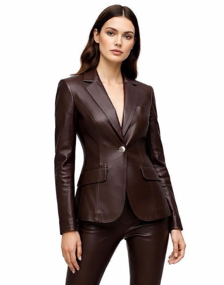 Sexy Short Fitted Leather Jacket