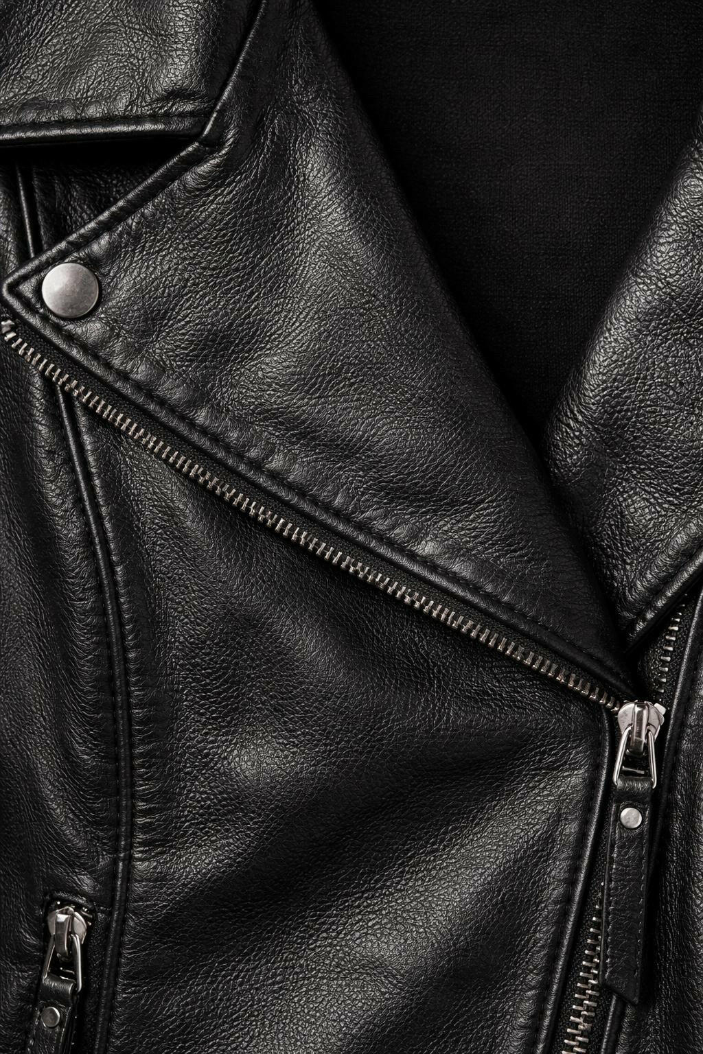 Fitted Biker Leather Jacket
