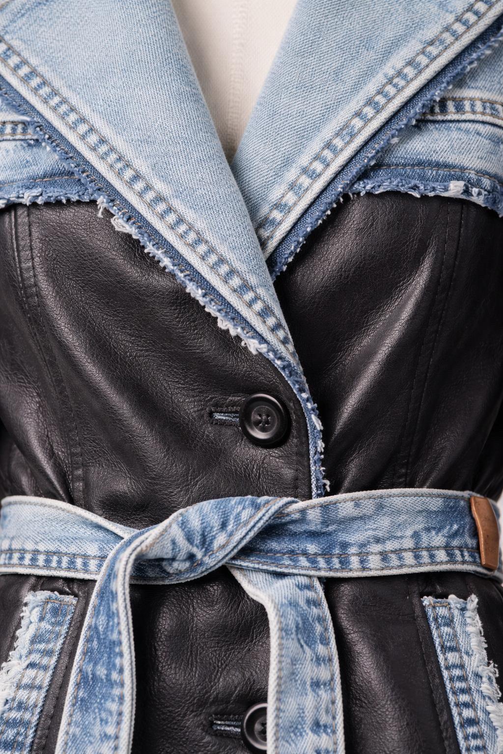 Vintage Long leather Jacket by Anna Gabelli