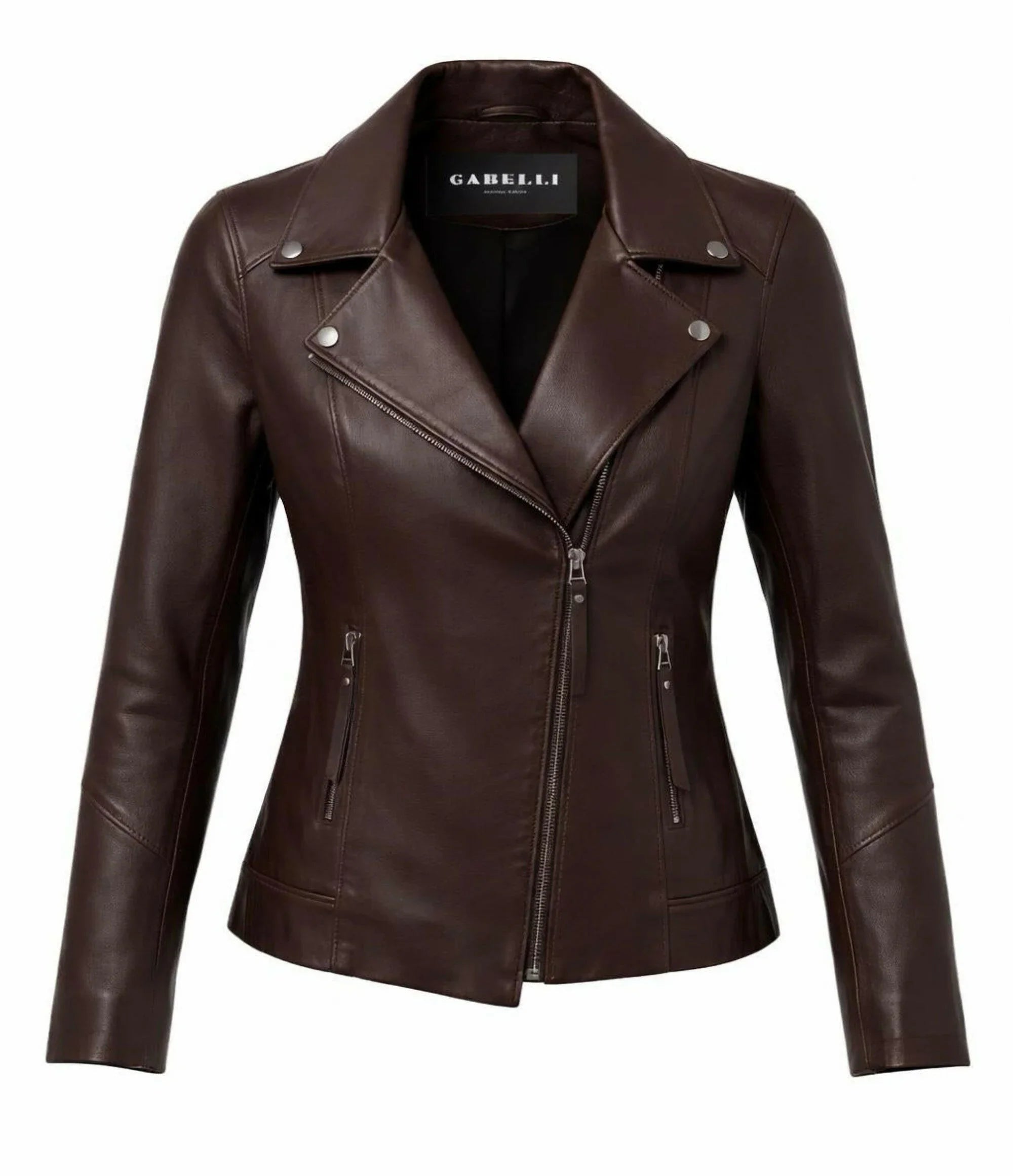 Fitted Biker Leather Jacket by GabelliDesign