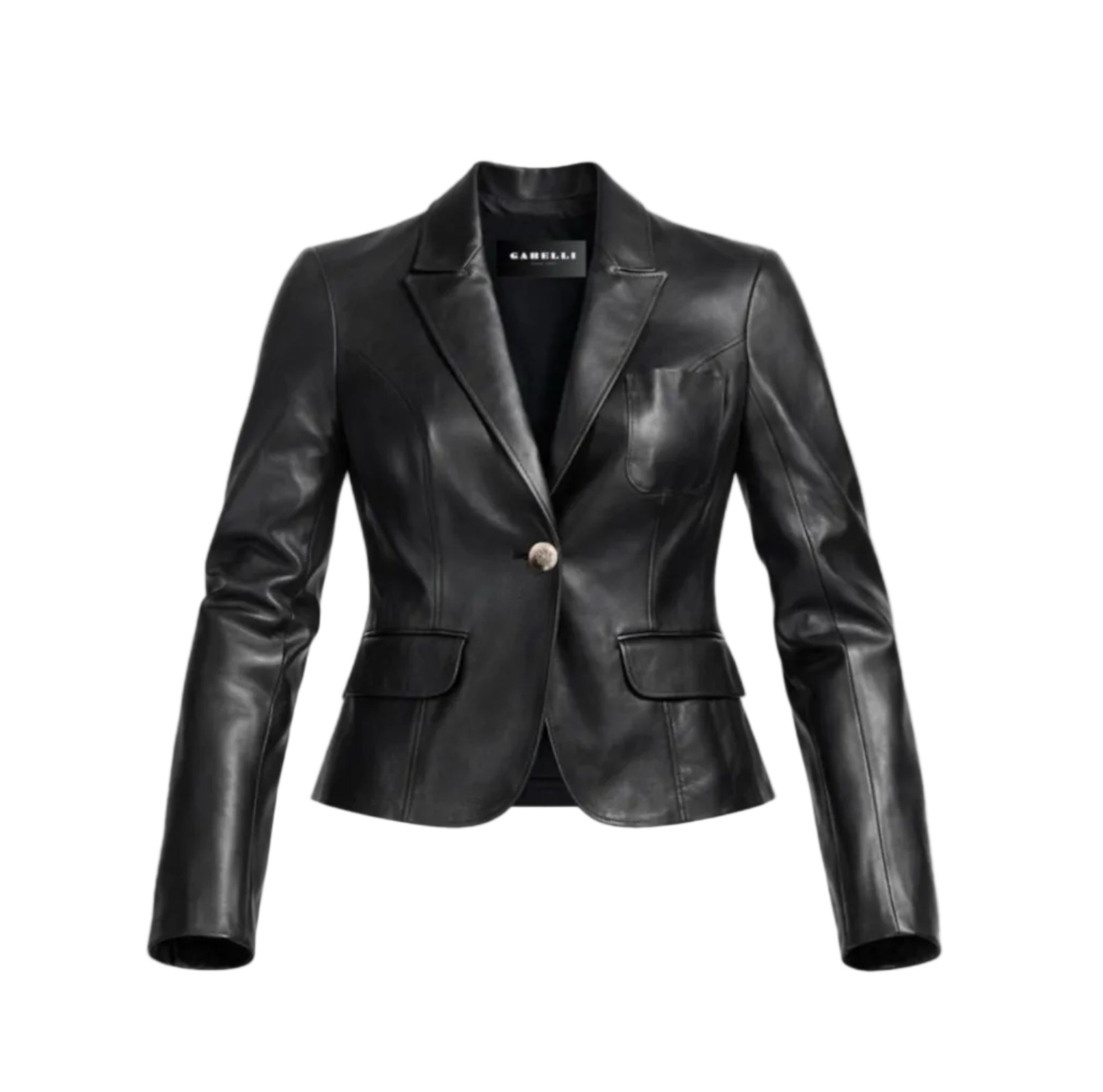 Luxury Short Leather Jacket by GabelliDesign