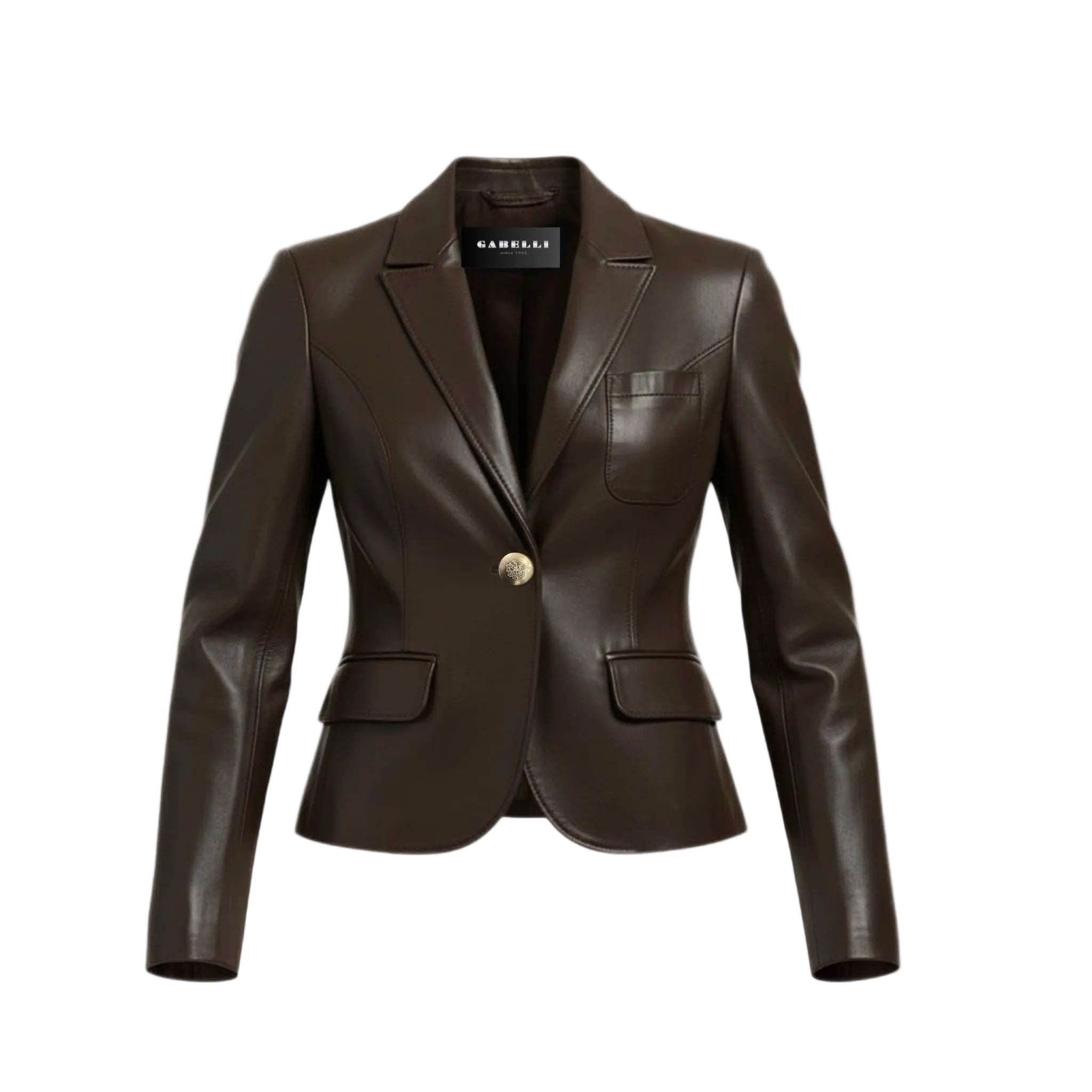 Fitted short Leather Blazer by GabelliDesign