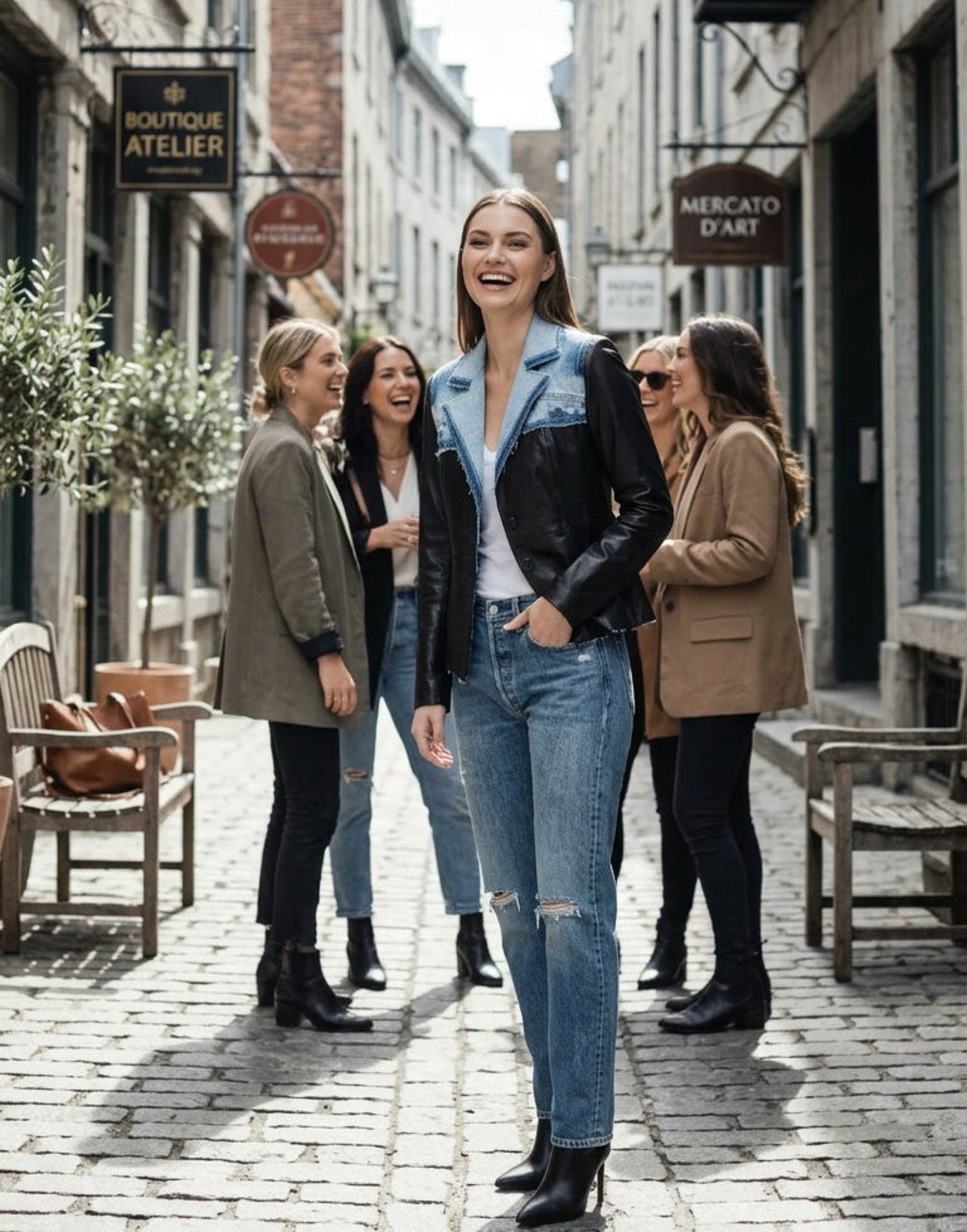 Vintage Leather short Jacket by GabelliDesign