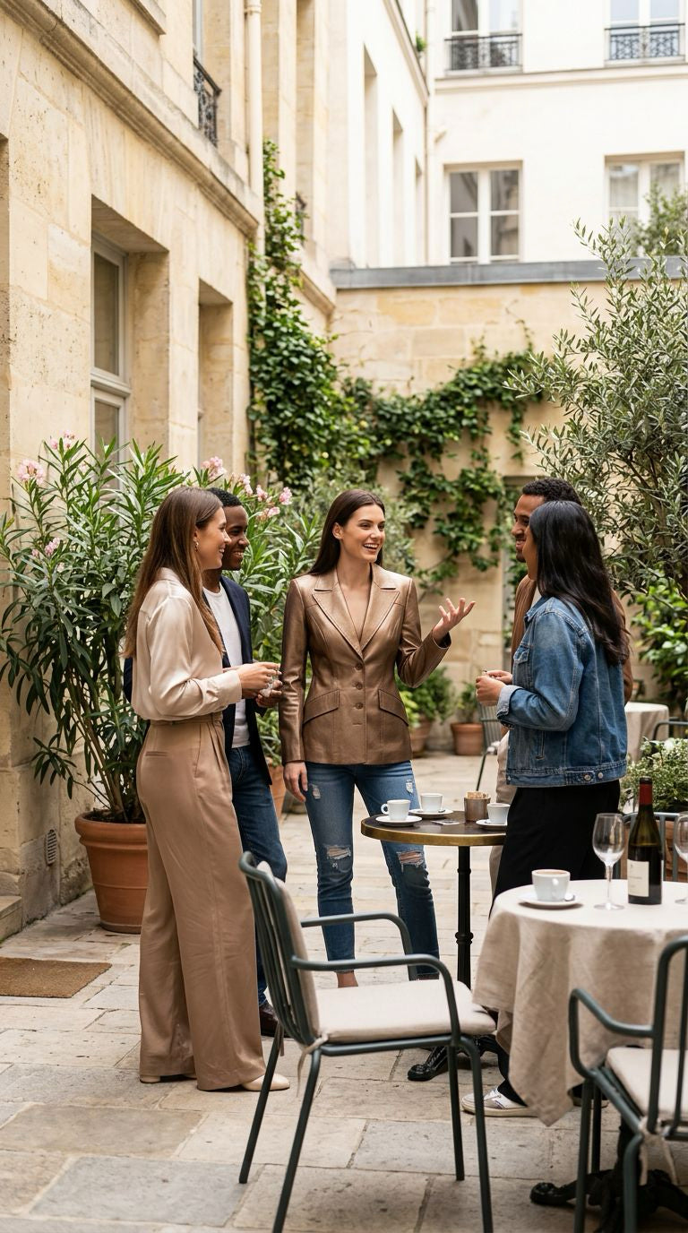 Vintage Leather Fitted Blazer (Copy) by GabelliDesign