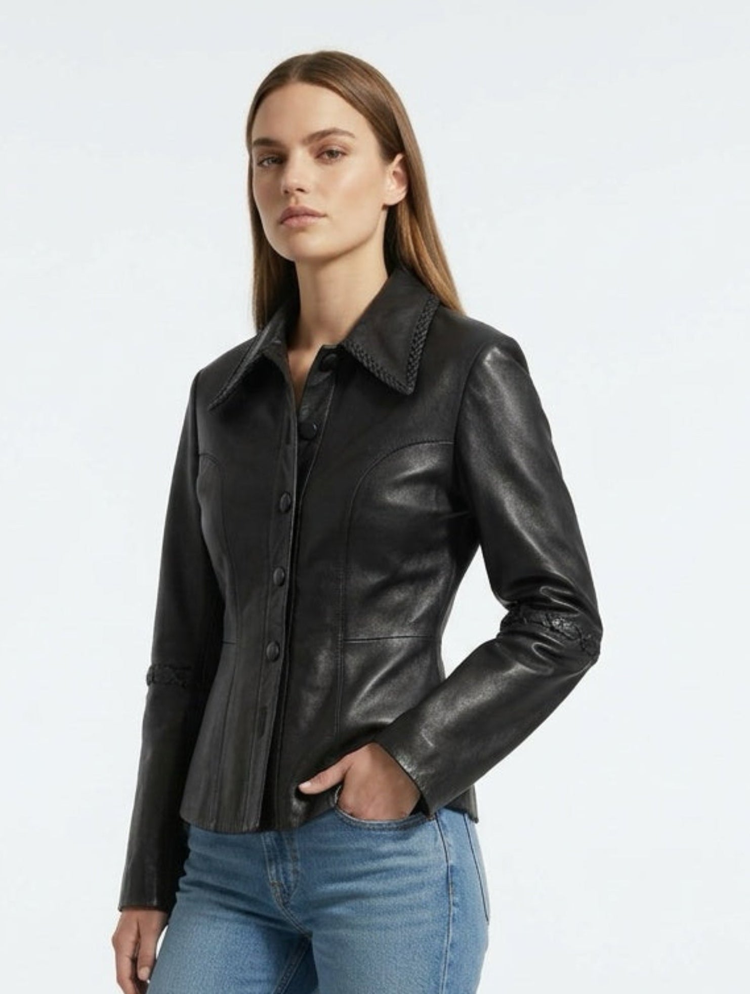 Vintage Leather fitted shirt by GabelliDesign