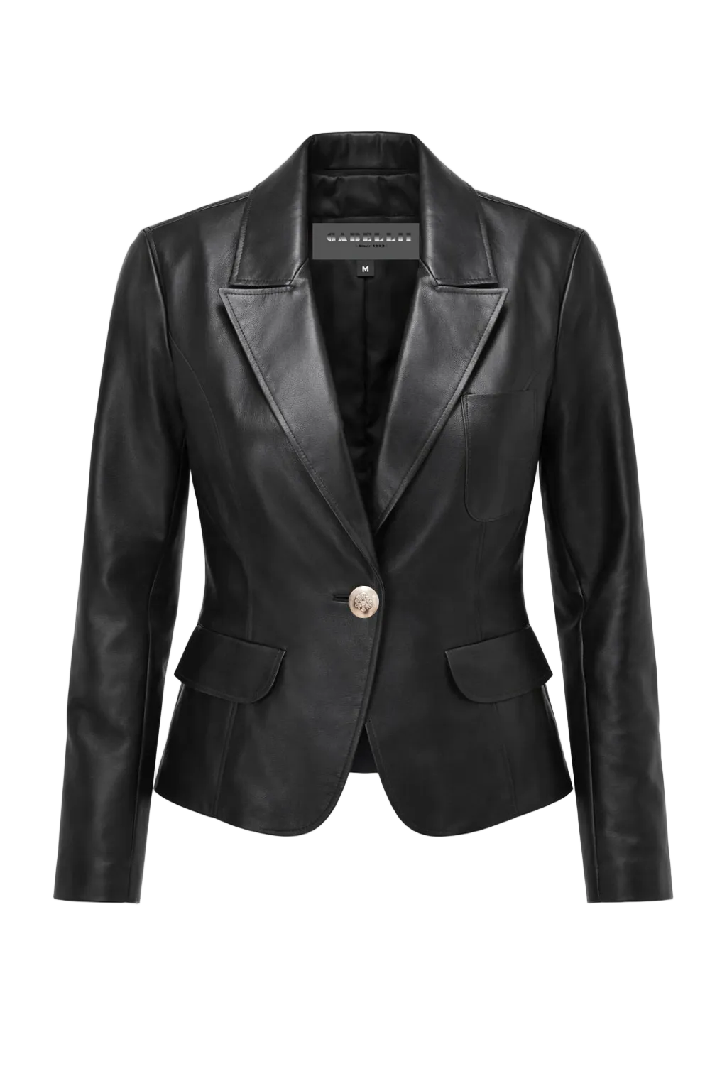 Chic Fitted Short Leather Jacket by GabelliDesign