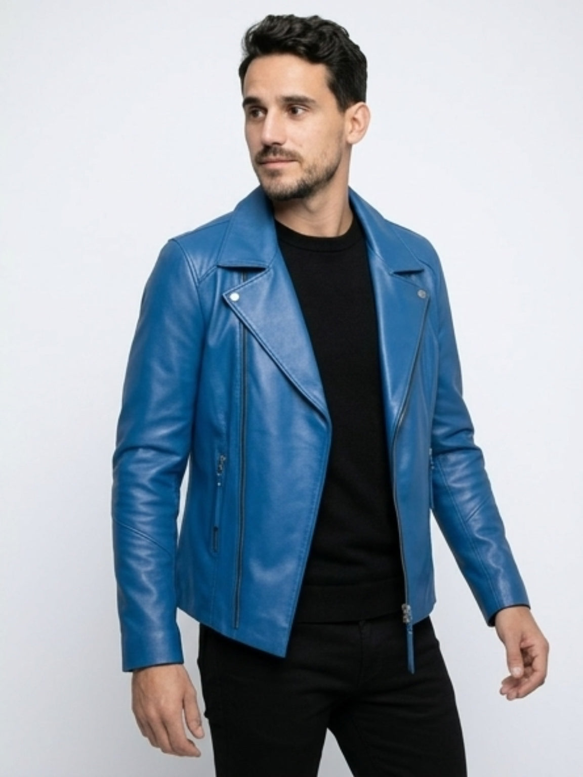 Men Biker Leather Jacket by Gabellii