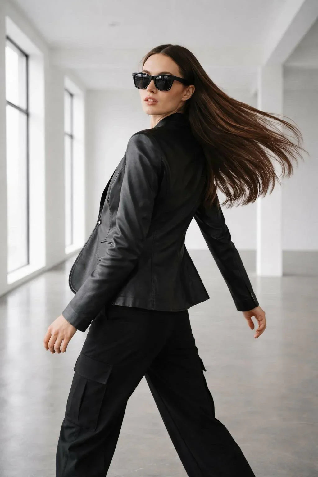 Chic Short Leather Jacket by GabelliDesign