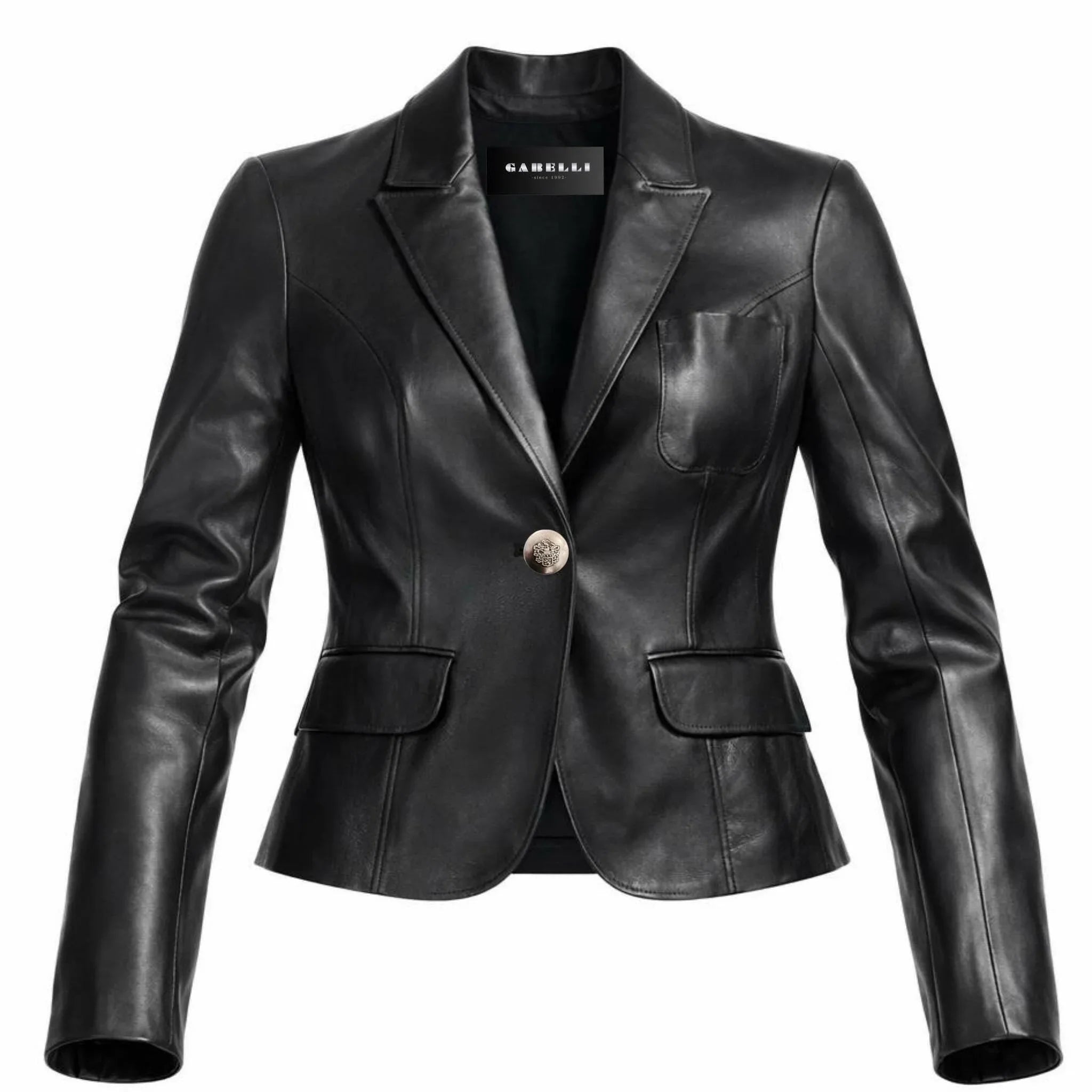 Chic Short Leather Jacket by GabelliDesign