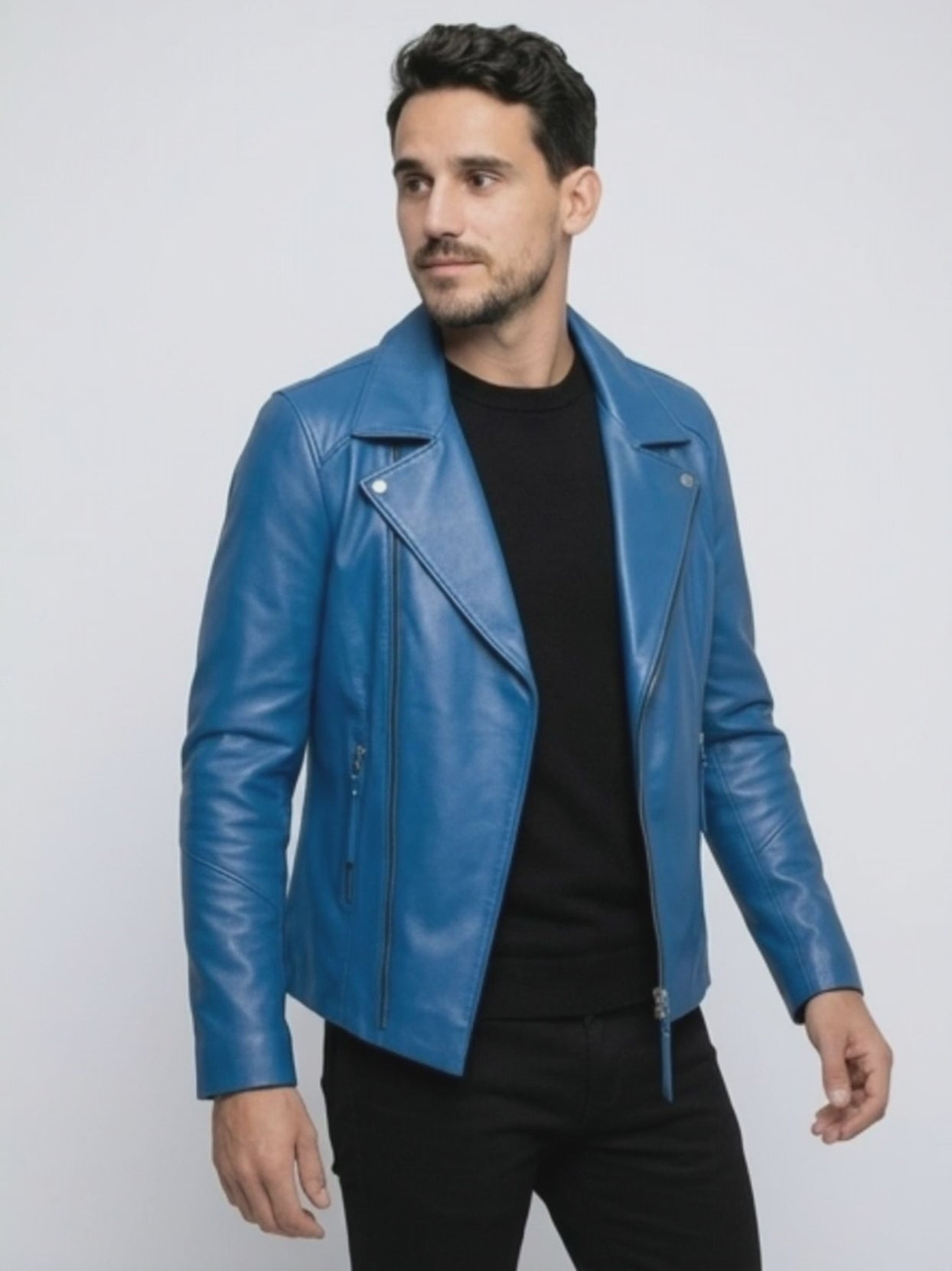 Men Biker Leather Jacket by Gabellii